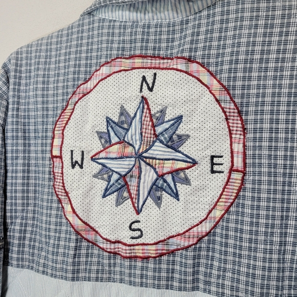 Vintage Patch Magic Nautical Reversible Patchwork Quilted Jacket - Picture 4 of 11